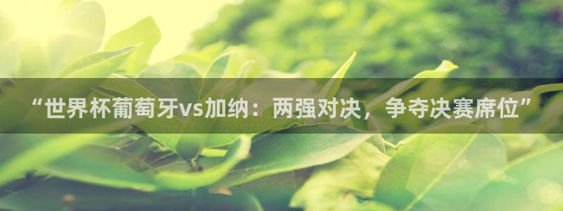 男足世界杯预选赛赛程:“世界杯葡萄牙vs加纳:两强对决,争夺决赛席位”